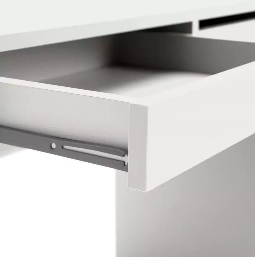 Home Pepper 2 Drawer Desk White | Modern Home Office Computer Study Work Desk Fu