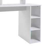 Home Gaming Desk - White | Modern Stylish Computer Desk Gaming Setup Workspace