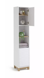 Zander Tallboy White | Tall Storage Cabinet Furniture Unit