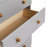 Home Nordic 6 Drawer Chest Grey | Wooden Storage Unit Bedroom Furniture