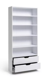 Compton 2 Drawer Bookcase - White (B Grade)