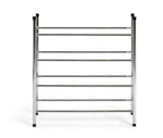 Home 4 Shelf Ext Shoe Storage Rack - Chrome Plated | Organizer Hallway Closet