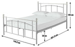 Yani Double Metal Bed Frame - White