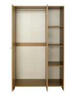 Home Seville 2 Door Open Shelf Wardrobe - Oak Effect | Wardrobe with shelving
