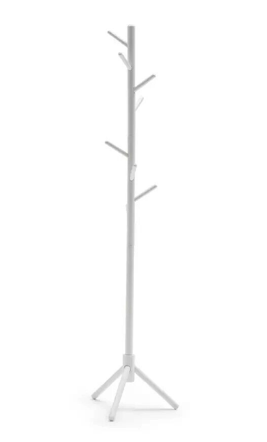 Habitat Coat Tree Stand - White | Modern Hallway Clothes Hanger Storage Rack