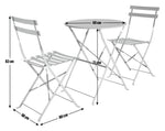 Eve 2 Seater Metal Garden Bistro Set - Green