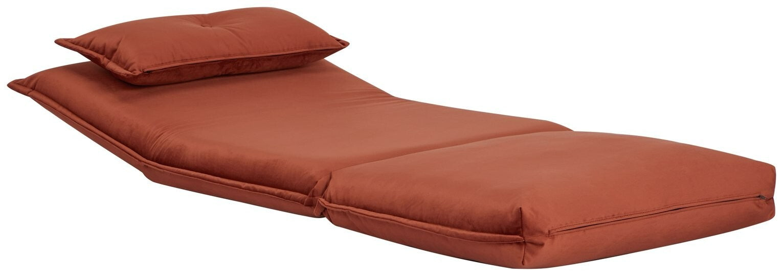Lottie Fabric Chair Bed - Rust