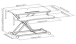ProperAV Two-Tier Stand-Up Desk Workstation - Black
