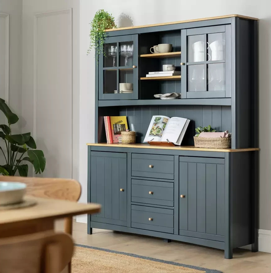 Bournemouth 4 Door 3 Drawer Sideboard Dresser Blue | Storage Cabinet Furniture