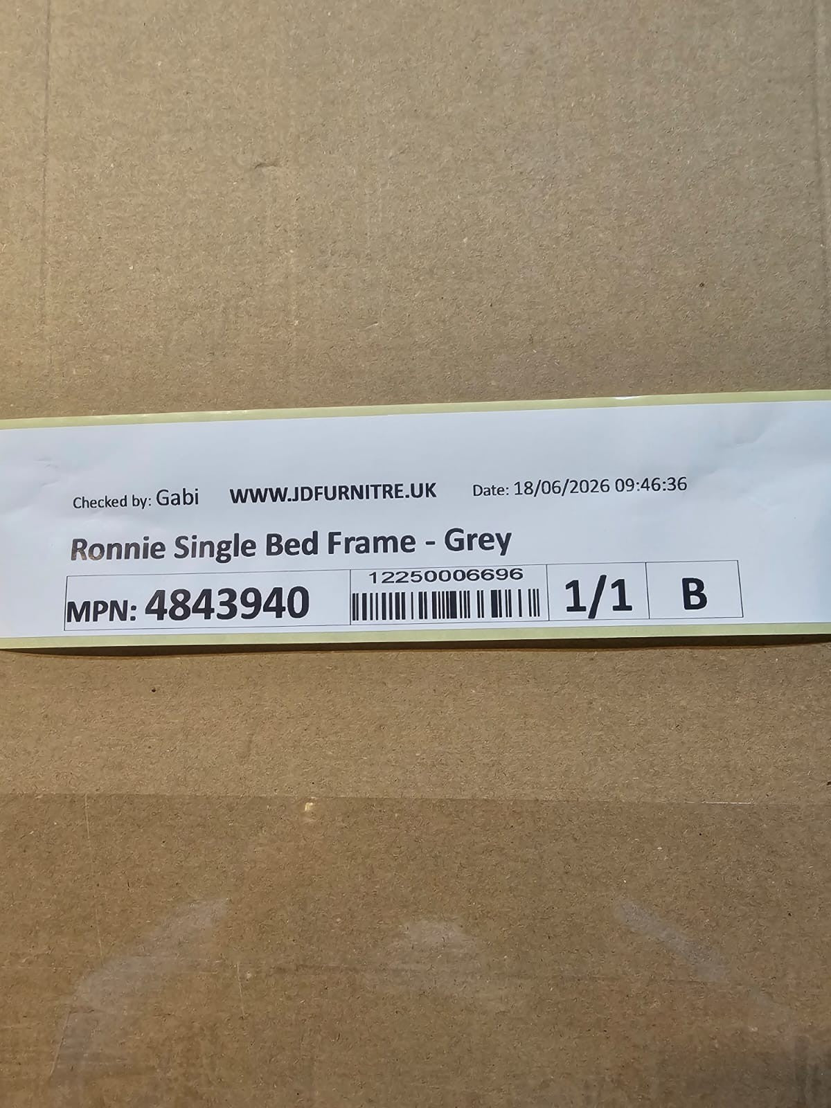 Ronnie Single Bed Frame - Duck Egg Blue (B Grade)