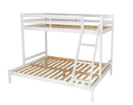 Home Kaycie Triple Bunk Bed Frame - White | Multi Level Sleeping Setup