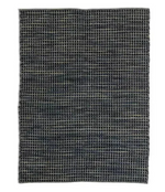 Leonardo Flatweave Wool Rug - Navy Blue - 170x240cm | Modern Living Room Rug