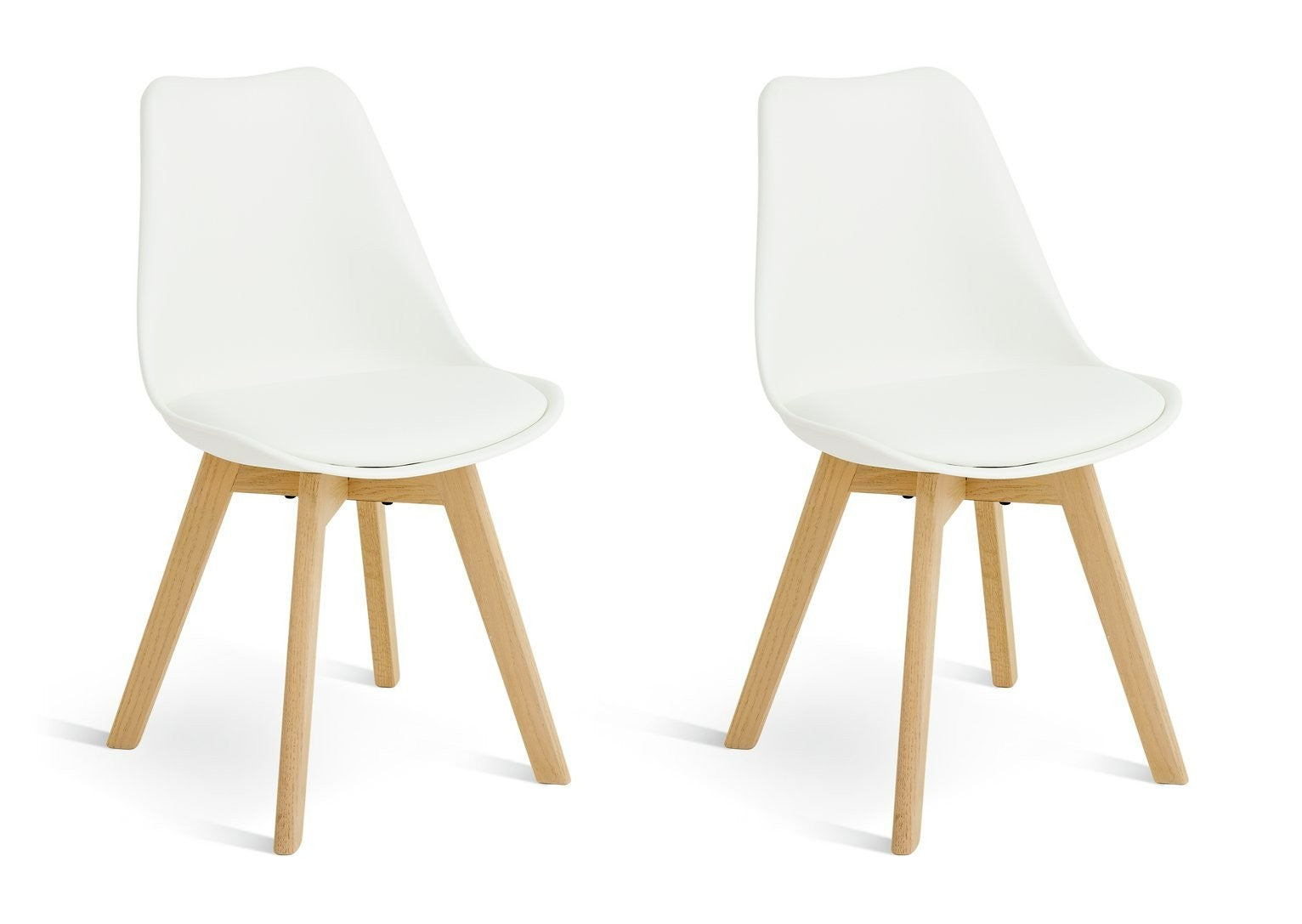 Jerry Pair of Dining Chair - White | Modern Mealtime Seating