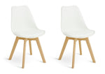 Jerry Pair of Dining Chair - White | Modern Mealtime Seating