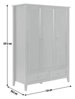 Habitat Kingham 3 Door 2 Drawer Wardrobe - Blue