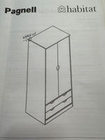 Kids Pagnell 2 Door 2 Drawer Wardrobe - White (B Grade)