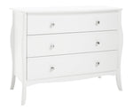 Home Amelie 3 Drawer Chest - White | Stylish 3 drawer chest for bedroom