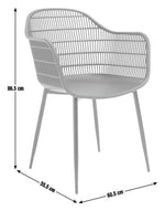 Habitat Serpa Set of 2 Plastic Garden Chairs - Black ( B Grade 8579 )