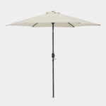 2.7m Steel Garden Parasol Ivory Cream | Outdoor Patio Sun Umbrella