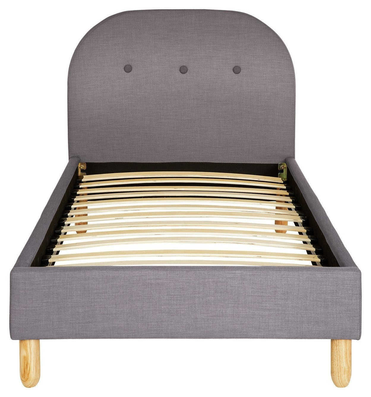 Elin Single Fabric Bed Frame - Light Grey | Calm Neutral Aesthetic