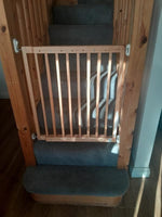 Cuggl Natural Wooden Extending Safety Gate | Child Pet Safety Stair Gate Barrier