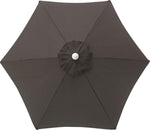 Home 2m Water Repellent Garden Parasol - Black | Outdoor Patio Umbrella