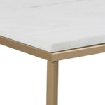 Alisma Coffee Table - White Marble Top | Elegant Stone Surface