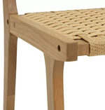 Habitat Faro Pair of Woven Oak Bar Stools - Natural