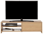 Squares 1 Drawer TV Unit Oak Effect | Compact Media Stand with Storage