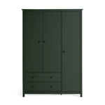 Brooklyn 3 Door Wardrobe - Green | Spacious Clothing Organization