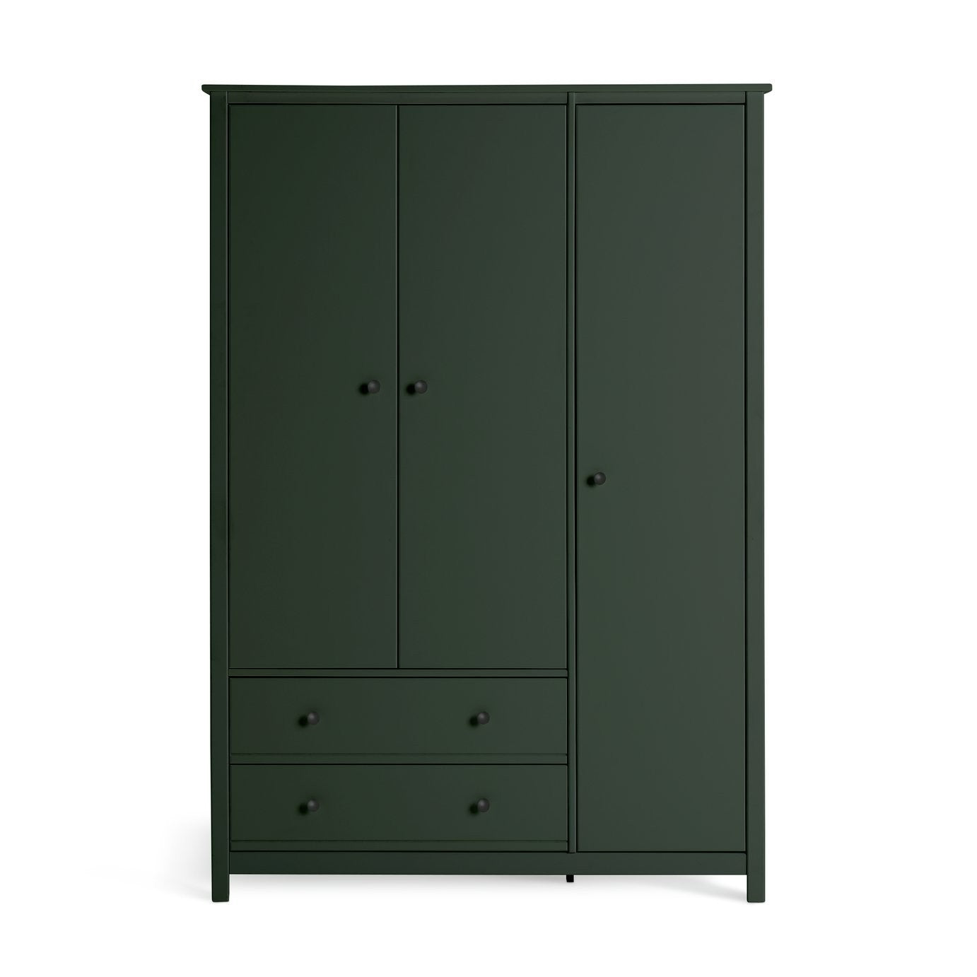 Brooklyn 3 Door Wardrobe - Green | Spacious Clothing Organization