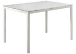 Home Lido Glass Dining Table & 4 White Chairs | Modern Kitchen Dining Furniture