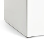 Zeke 1 Door 5 Drawer Short Wardrobe - White | Compact Clothing Organization