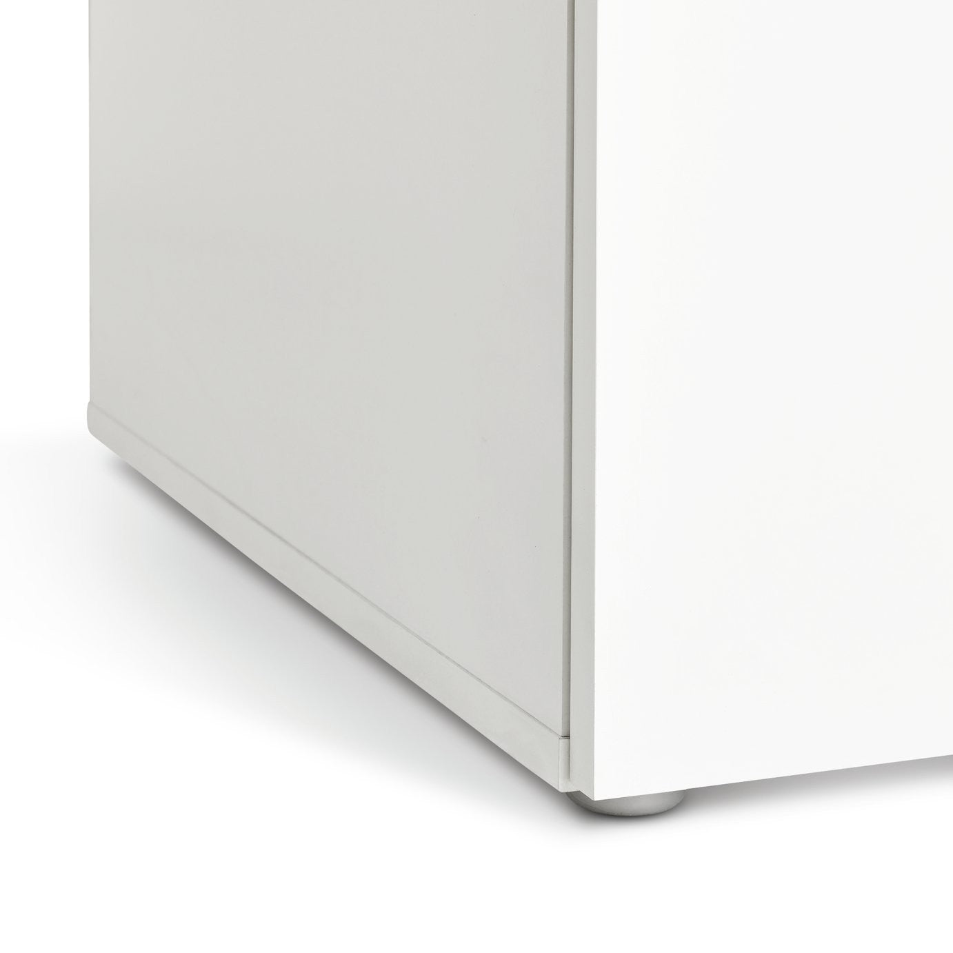 Zeke 1 Door 5 Drawer Short Wardrobe - White | Compact Clothing Organization