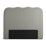 Onda Linen Double Headboard - Grey | Soft Bed Backboard