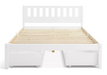 Kids Ronnie Small Double Bed & Drawers White | Children’s Bed Frame with Storage