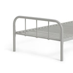 Charlie Single Metal Bed Frame - White with Memory Foam Mattress