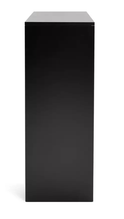Home Chloe 2 Door Shoe Storage Cabinet Black | Hallway Footwear Organiser Unit