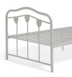 Hearts Single Metal Bed Frame - White ( B Grade 21231 )
