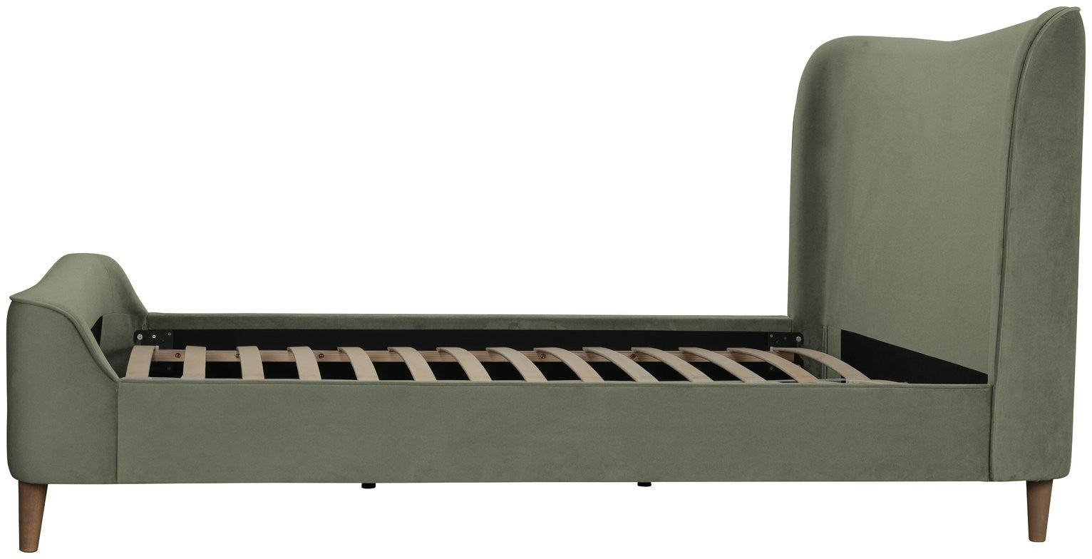 Betty Kingsize Bed Frame - Green | Luxurious Upholstered Design