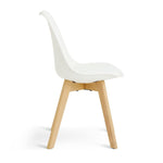 Jerry Pair of Dining Chair - White | Modern Mealtime Seating