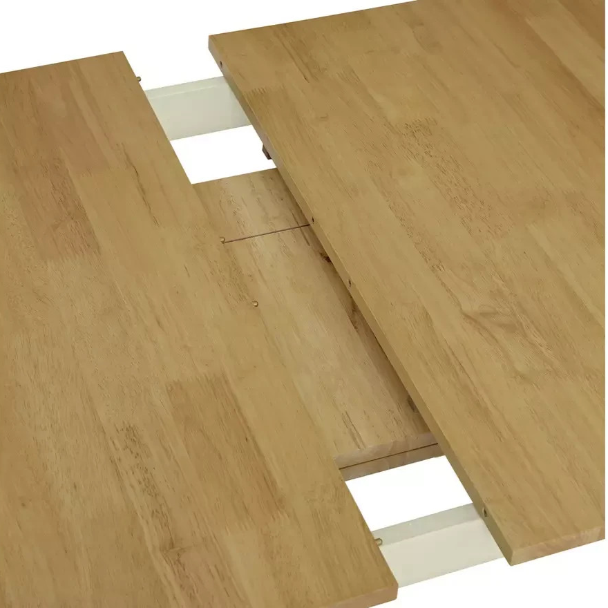 Home Chicago Extendable Cream Dining Table & 4 Chairs | Modern Dining Room Set