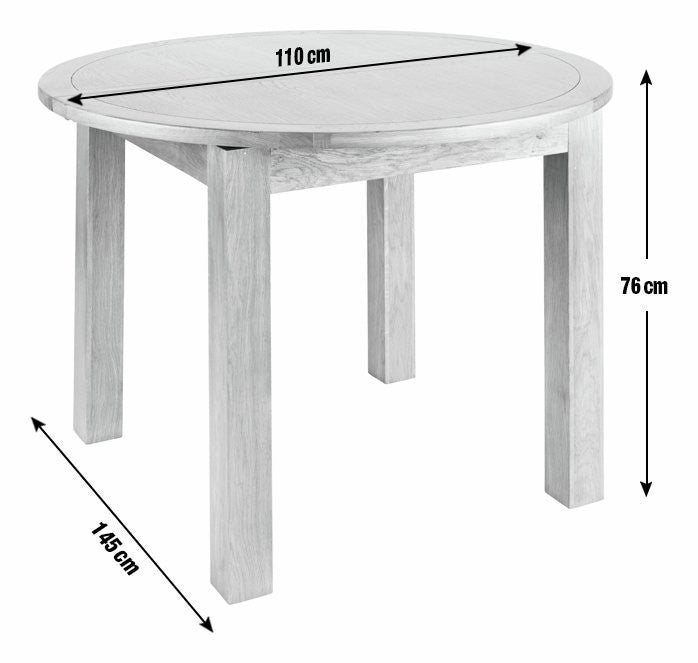Home Ashwell 4 Seater Oak Dining Table - Natural (B GRADE)