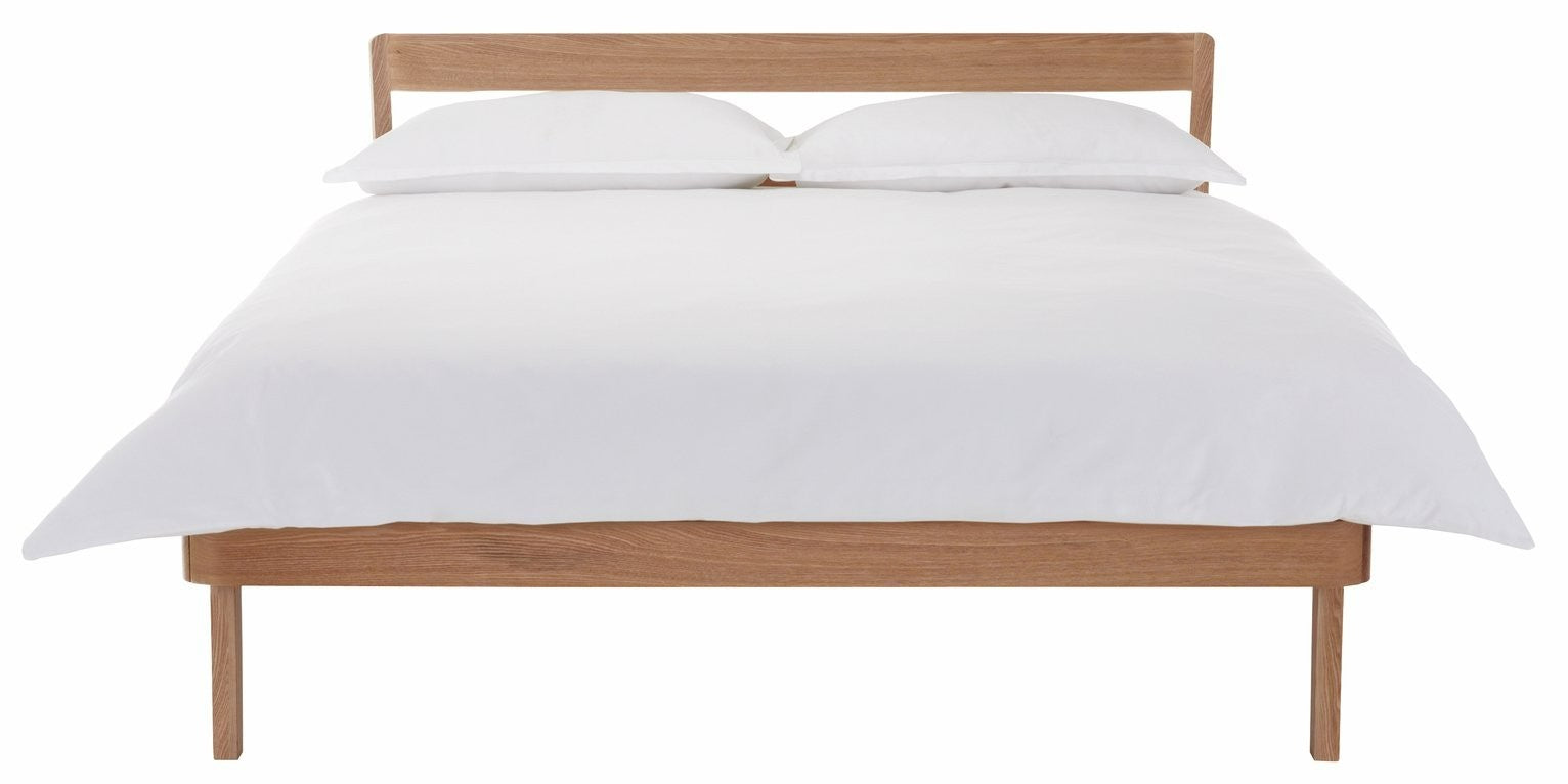 Tatsuma Superking Wooden Bed Frame - Ash | Solid Timber Look