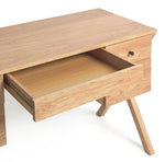Harlene 5 Drawer Office Desk - Natural | Practical Workstation Storage
