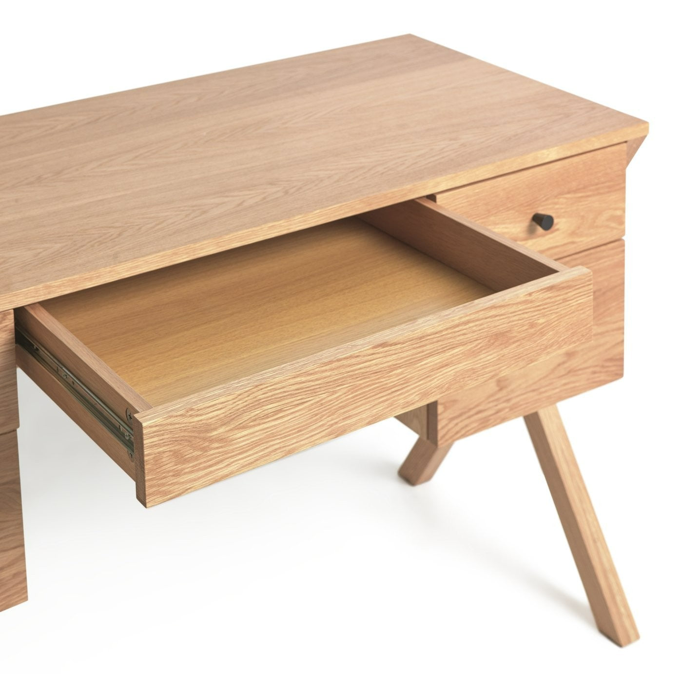 Harlene 5 Drawer Office Desk - Natural | Practical Workstation Storage
