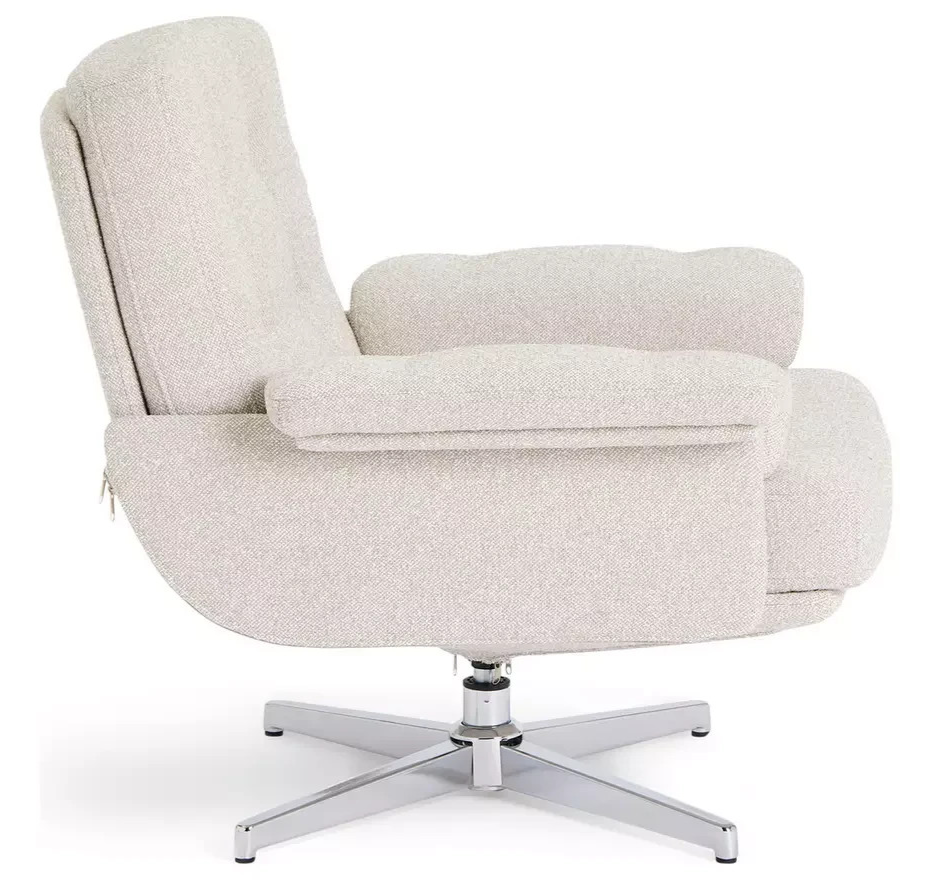 Dawson Fabric Swivel Chair Natural | Accent Lounge Armchair Furniture