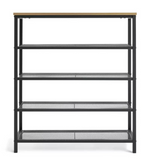 Habitat Loft Living 5 Shelf Shoe Storage Rack - Black | Footwear Rack, Hallway