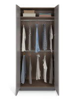 Munich 2 Door Mirror Wardrobe - Anthracite | Modernity Style Walk-In Closet