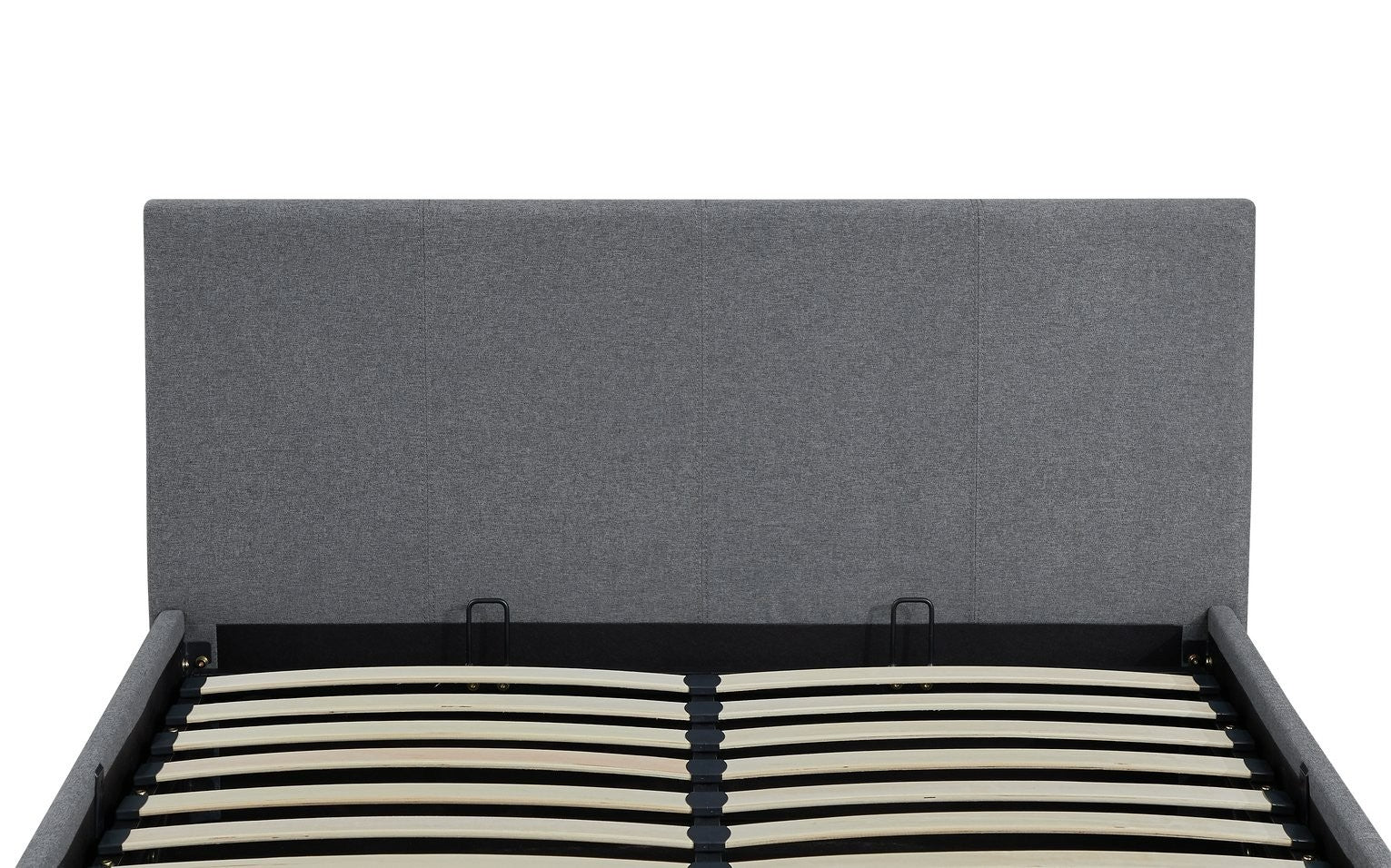 Home Heathdon Kingsize End Lift Ottoman Bed - Grey | Modern Bedroom Storage